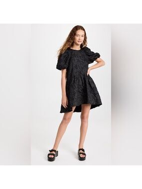 Endless Rose Revolve Organza Puff Sleeve Drop Waist Mini Dress